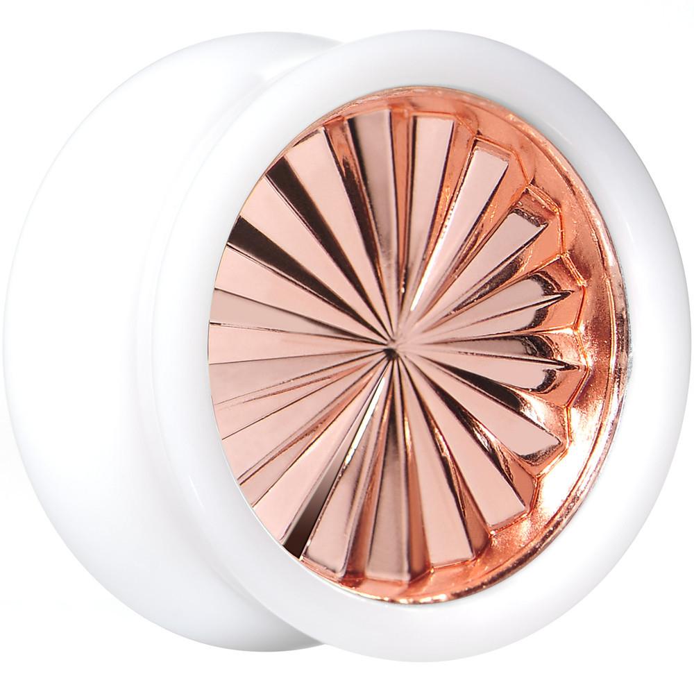 White Acrylic Pink Flashy Tire Rim Saddle Plug 2G to 20mm