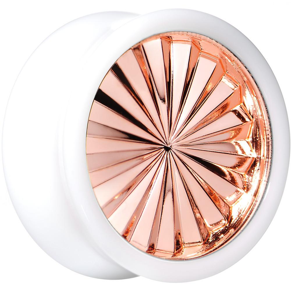 White Acrylic Pink Flashy Tire Rim Saddle Plug 2G to 20mm