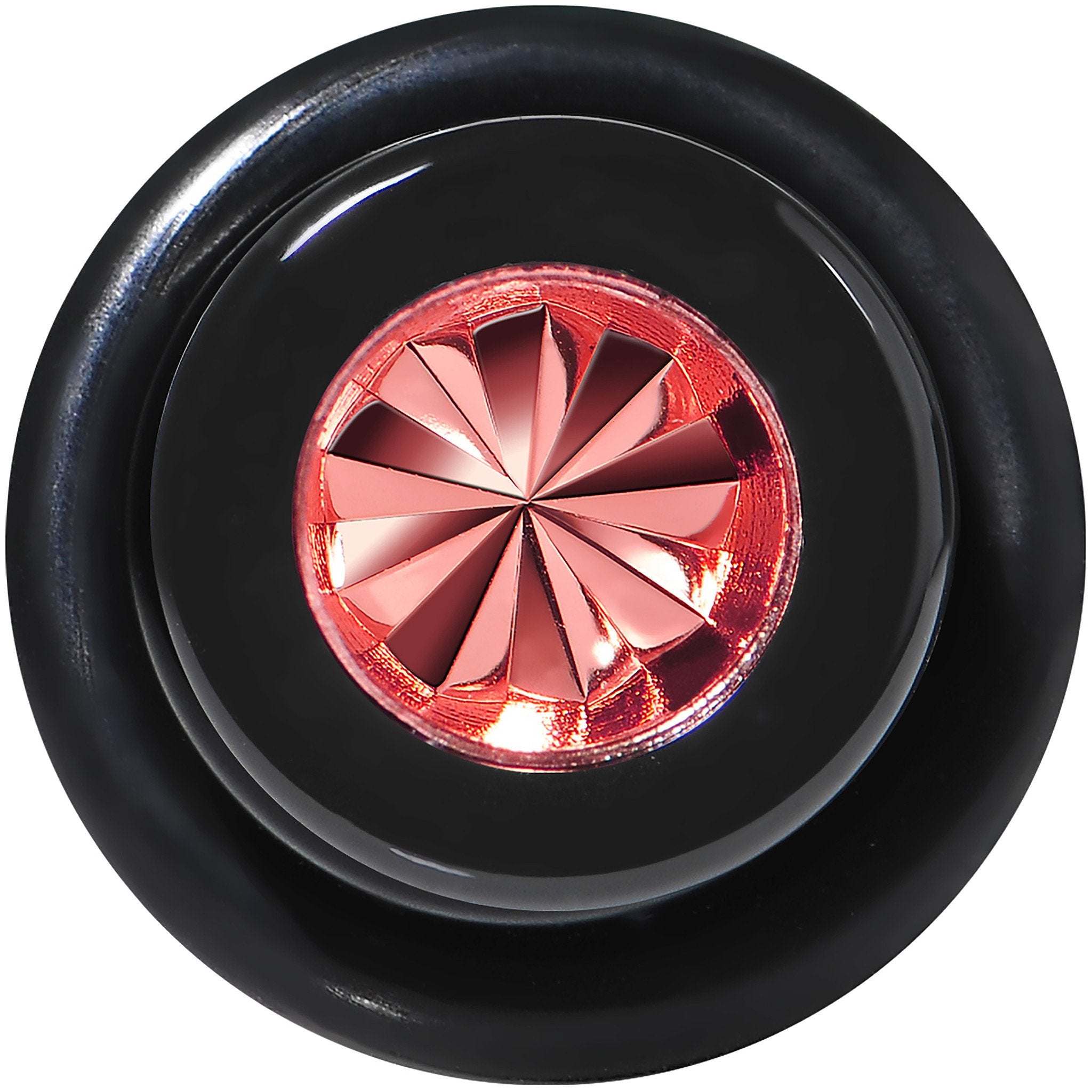Black Acrylic Red Flashy Tire Rim Taper 2G to 20mm