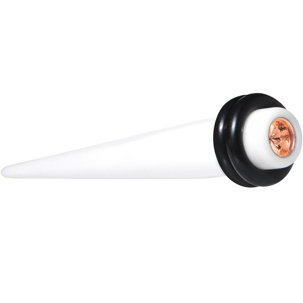 White Acrylic Pink Flashy Tire Rim Taper 2G to 20mm