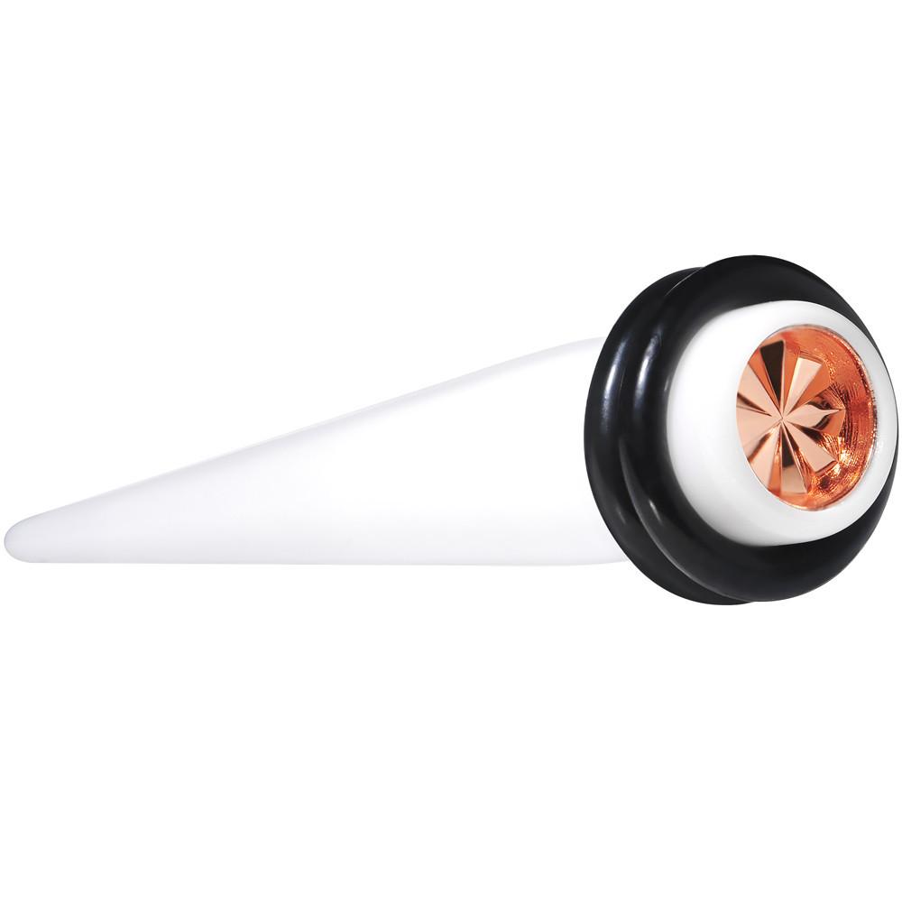 White Acrylic Pink Flashy Tire Rim Taper 2G to 20mm