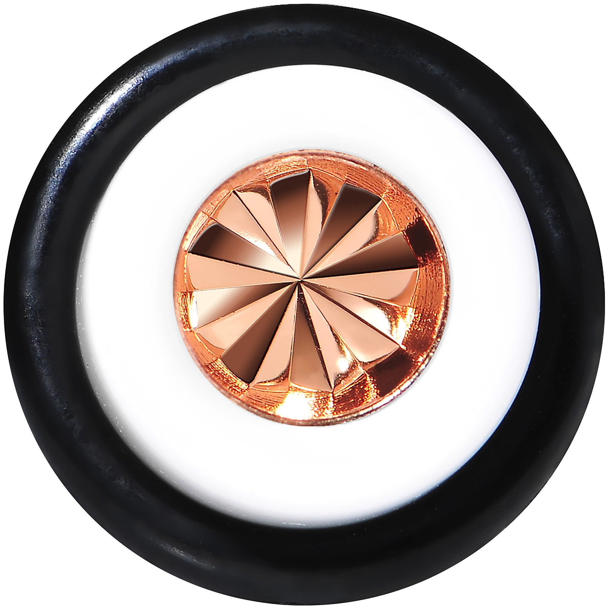 White Acrylic Pink Flashy Tire Rim Taper 2G to 20mm