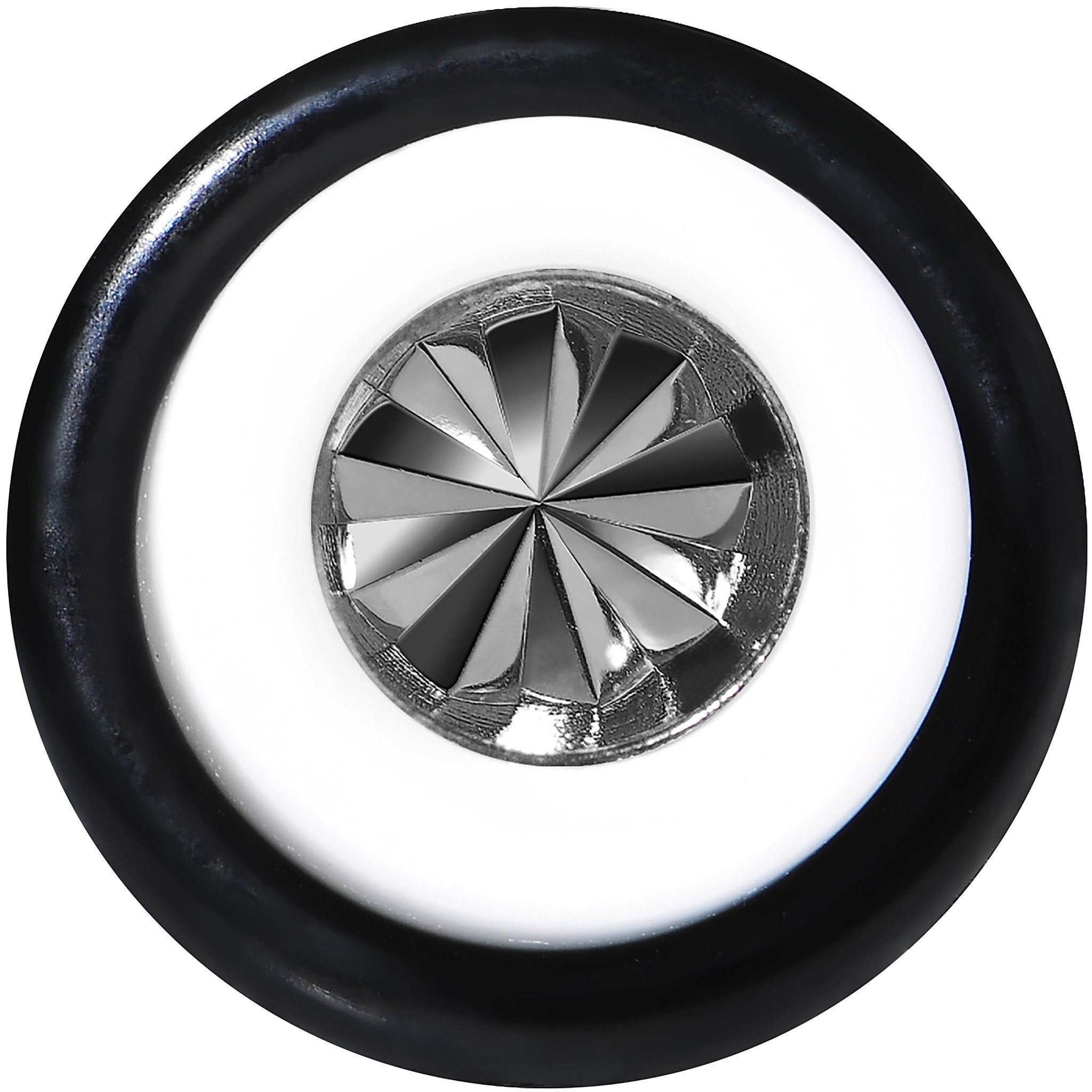White Acrylic Grey Flashy Tire Rim Taper 2G to 20mm