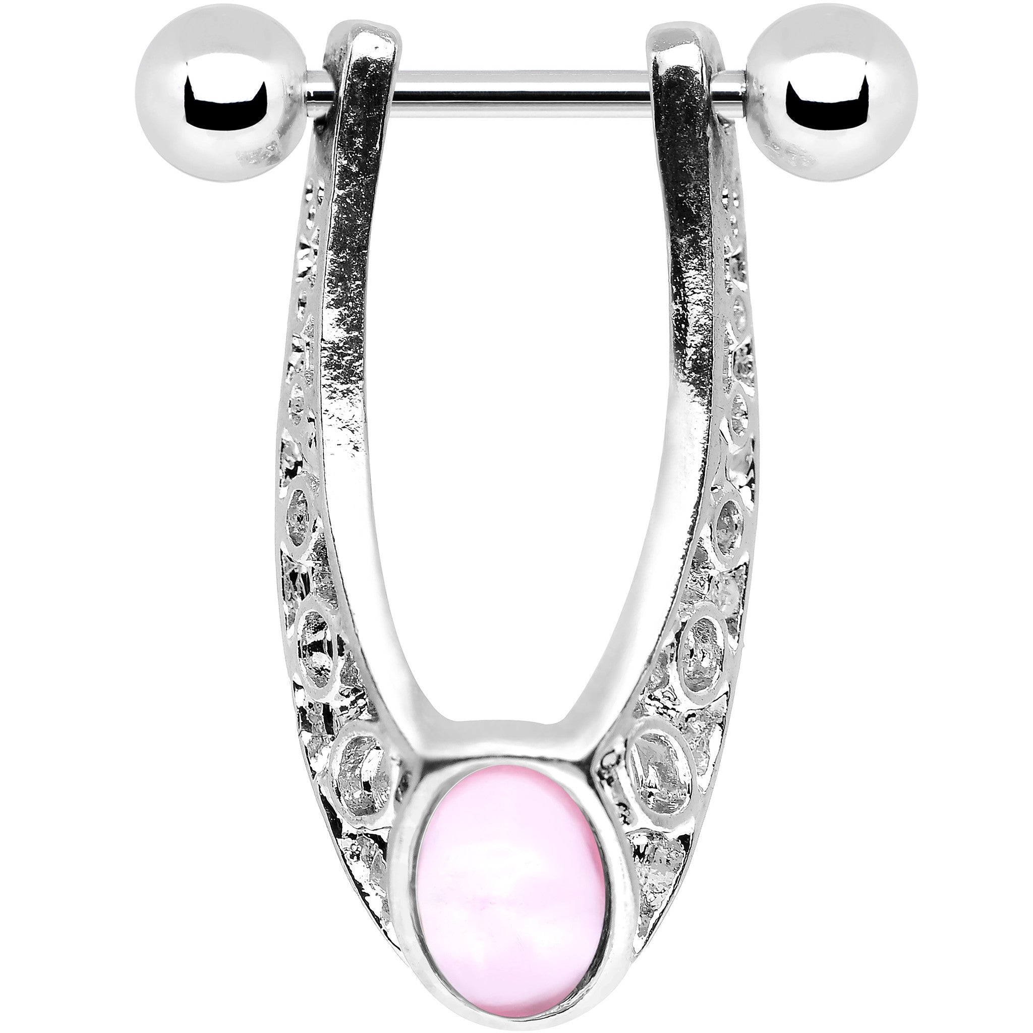 Pink Gem Bunches of Bubbles Dangle Helix Cartilage Earring