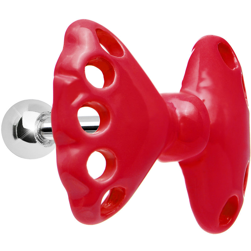 Going to a Party Red Bow Tie Tragus Cartilage Earring