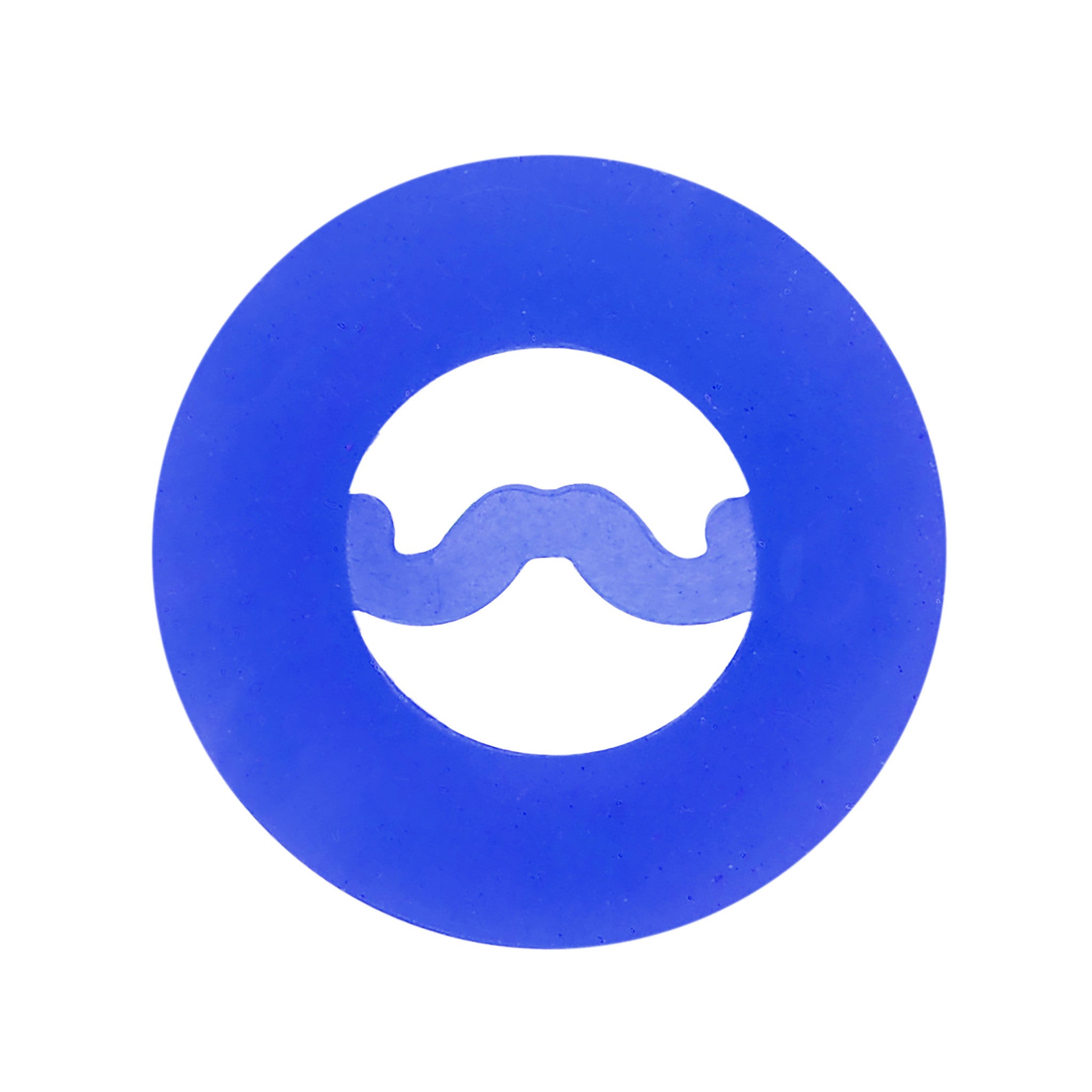 2G Blue Silicone Dapper Mustache Tunnel Plug