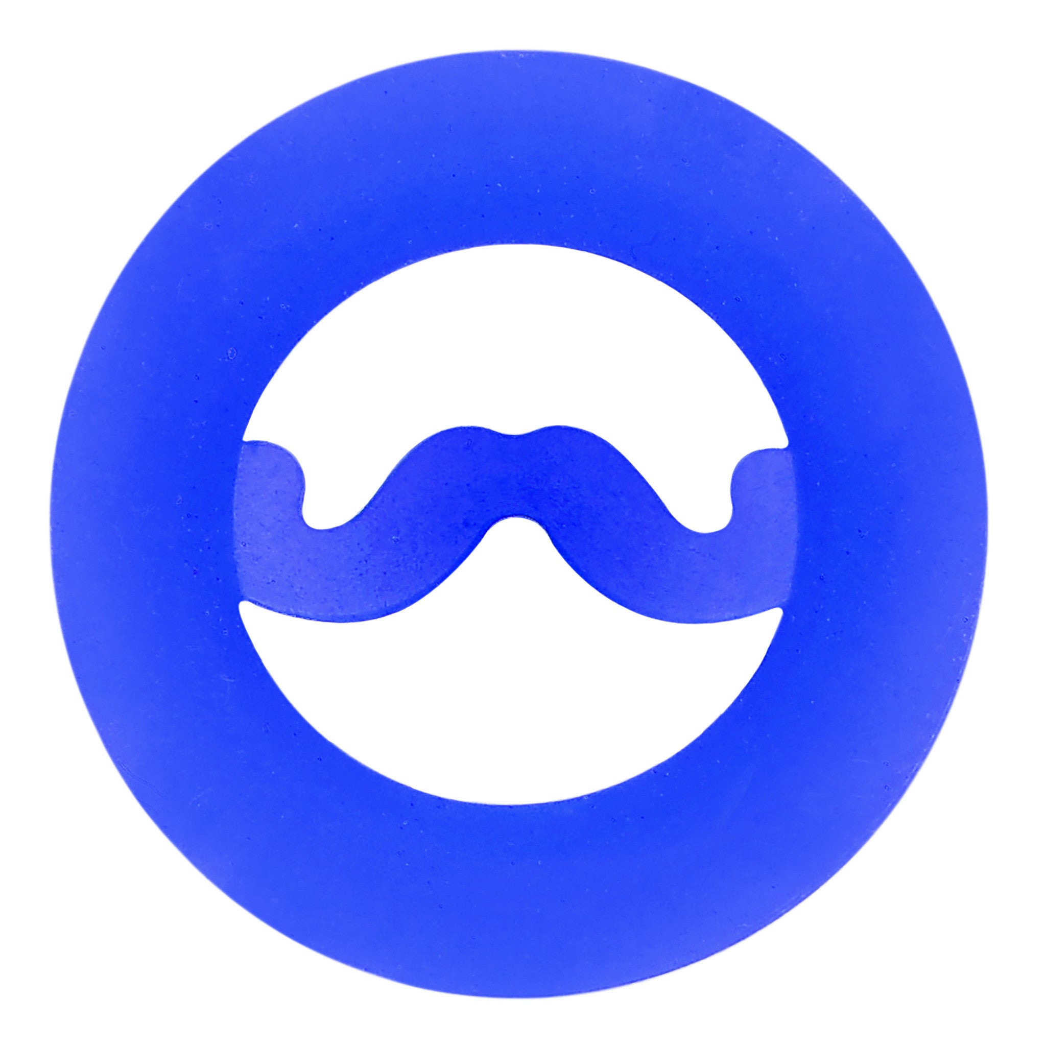0G Blue Silicone Dapper Mustache Tunnel Plug