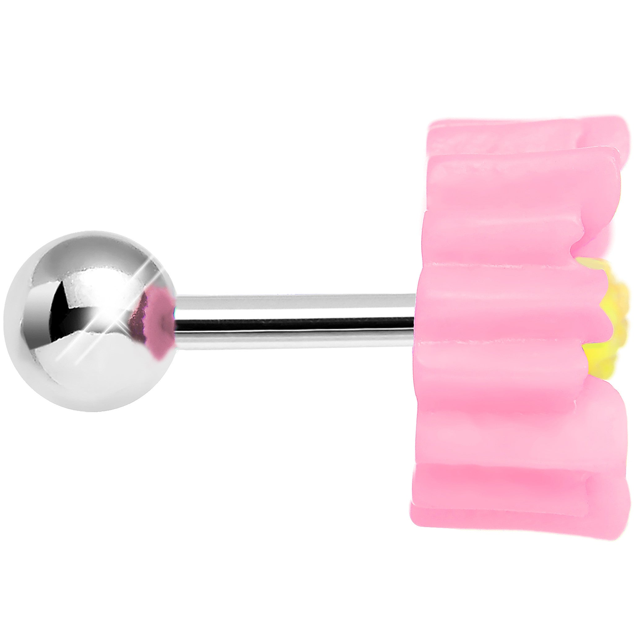 16G Baby Pink Desert Cactus Flower Cartilage Tragus Earring