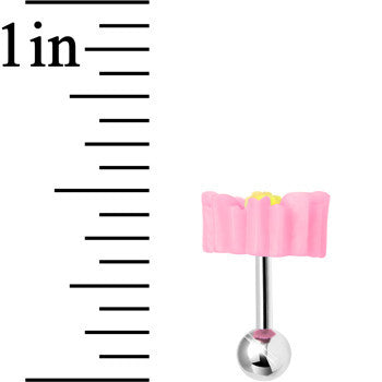 16G Baby Pink Desert Cactus Flower Cartilage Tragus Earring