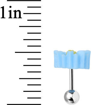 16G Aqua Desert Cactus Flower Cartilage Tragus Earring