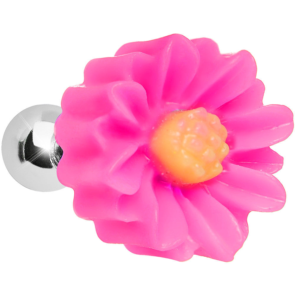 16G Hot Pink Desert Cactus Flower Cartilage Tragus Earring