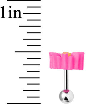 16G Hot Pink Desert Cactus Flower Cartilage Tragus Earring