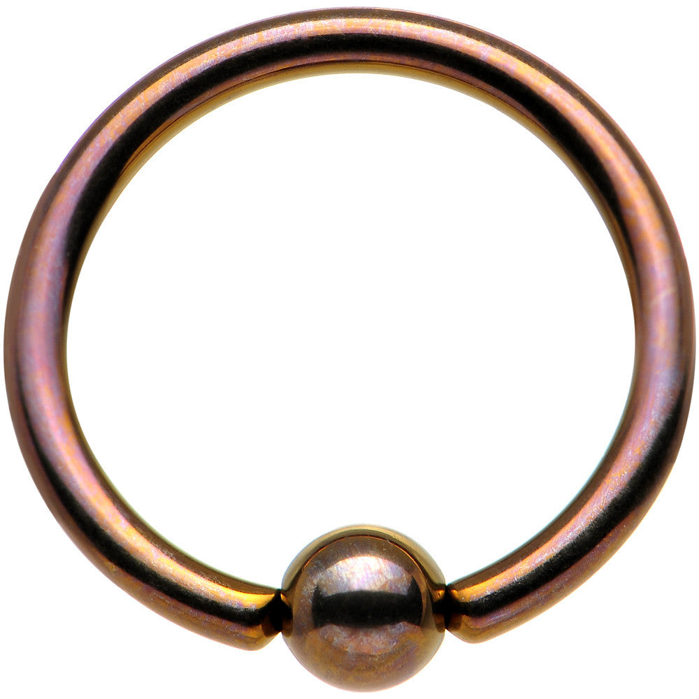 16G 3/8 Diameter Bronze Anodized BCR Captive Ring