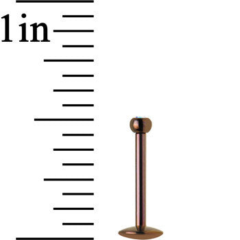 16G 3/8 Aurora Gem Bronze Anodized Titanium Labret Monroe 2.5mm