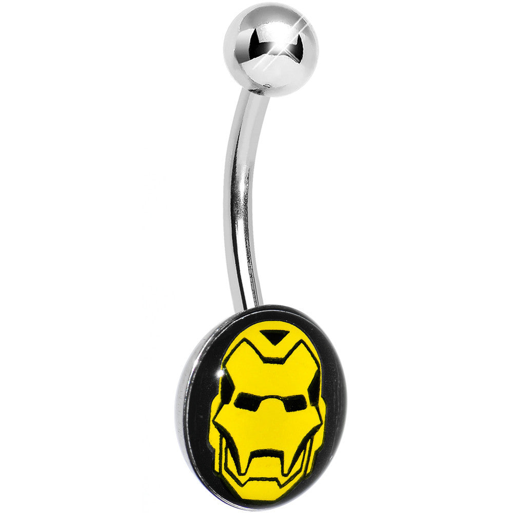 Licensed Iron Man Stainless Steel Belly Ring