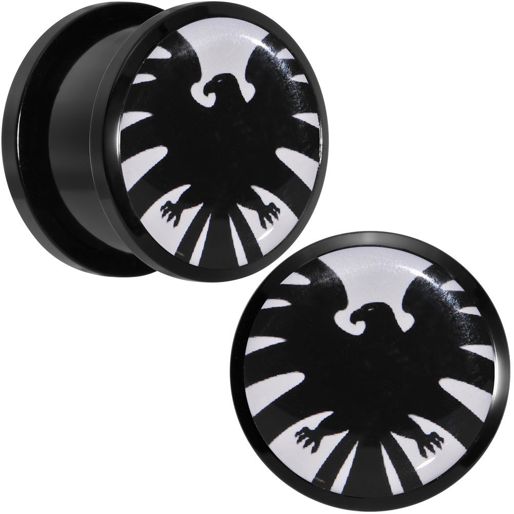 5/8 Licensed Hawkeye Logo Acrylic Screw Fit Plugs Set