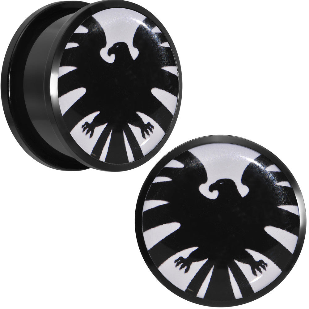 7/8 Licensed Hawkeye Logo Acrylic Screw Fit Plugs Set