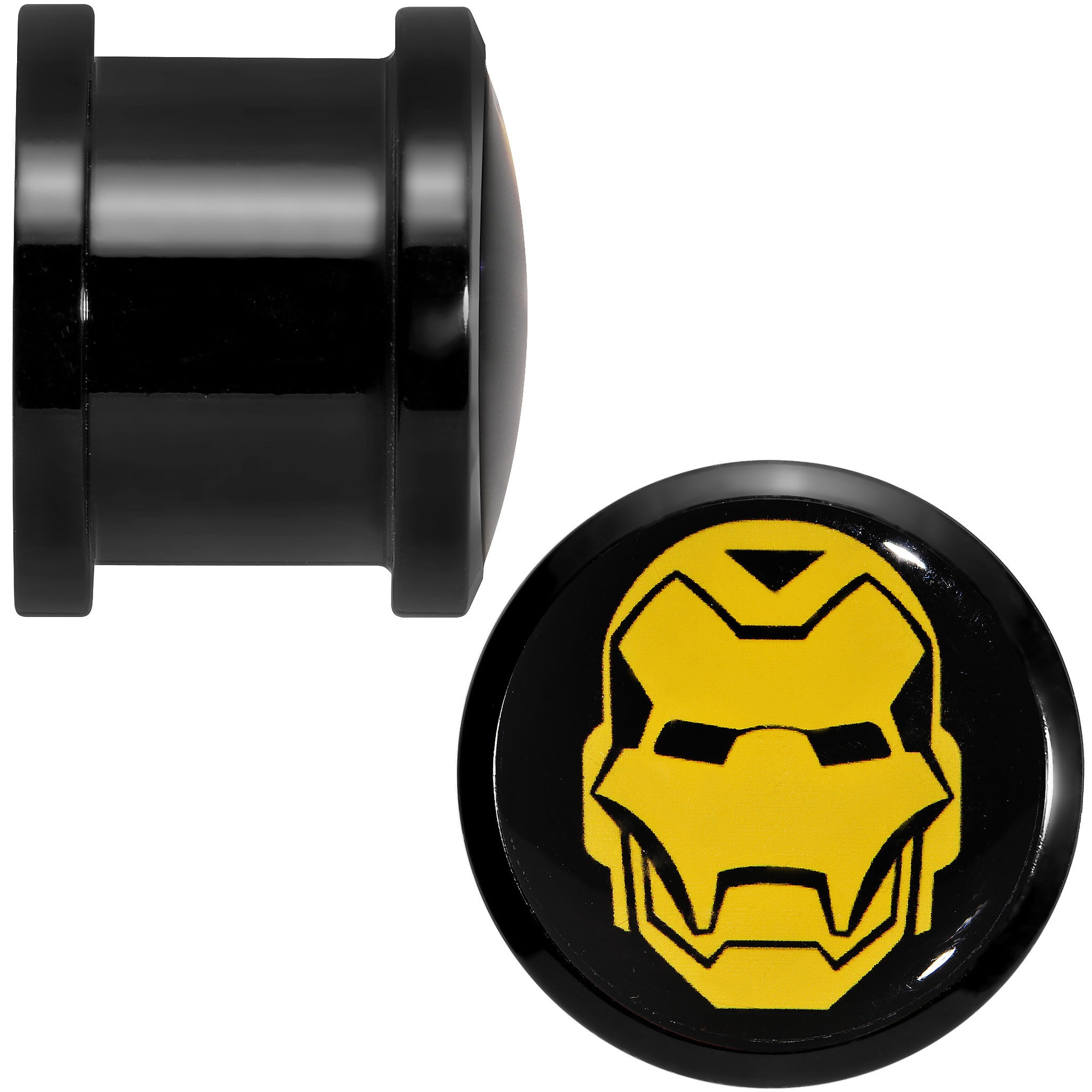 9/16 Licensed Iron Man Acrylic Screw Fit Plugs Set