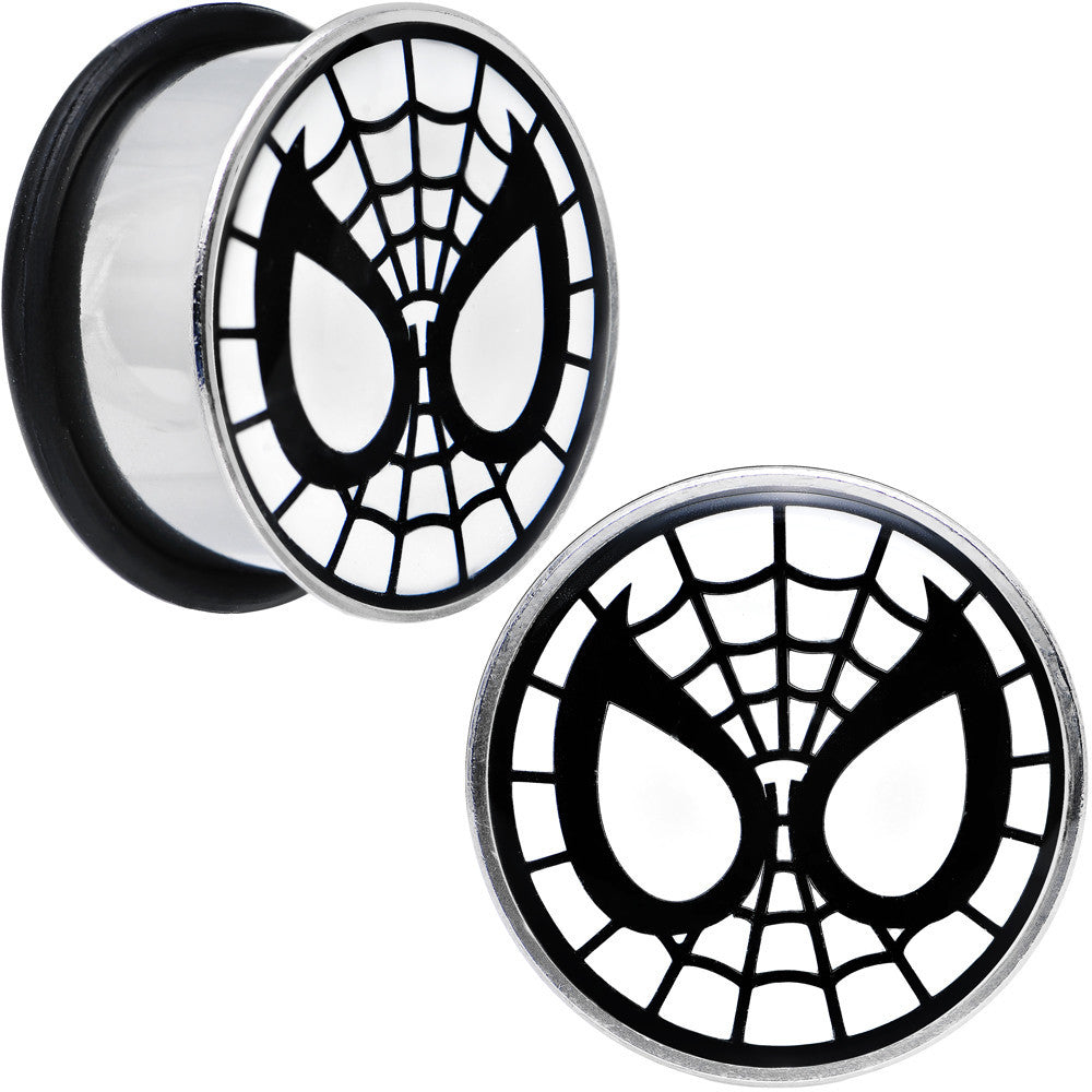 3/4 Licensed Spider-Man Single Flare Steel Tunnel Plugs Set