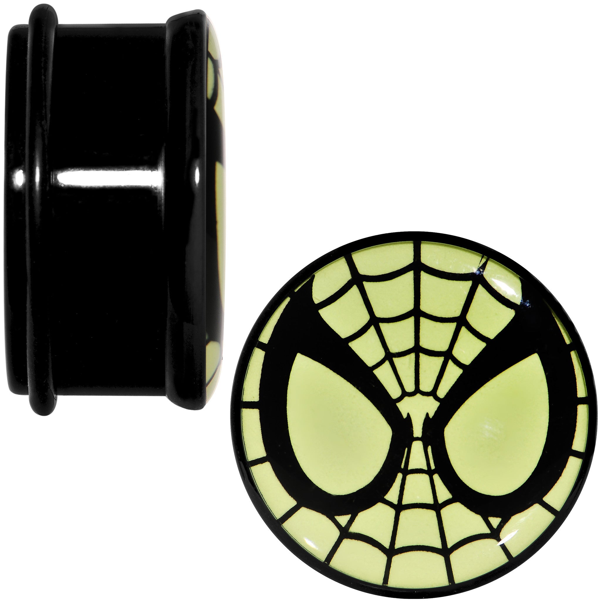 7/8 Licensed Spider-Man Glow in the Dark Screw Fit Plugs Set