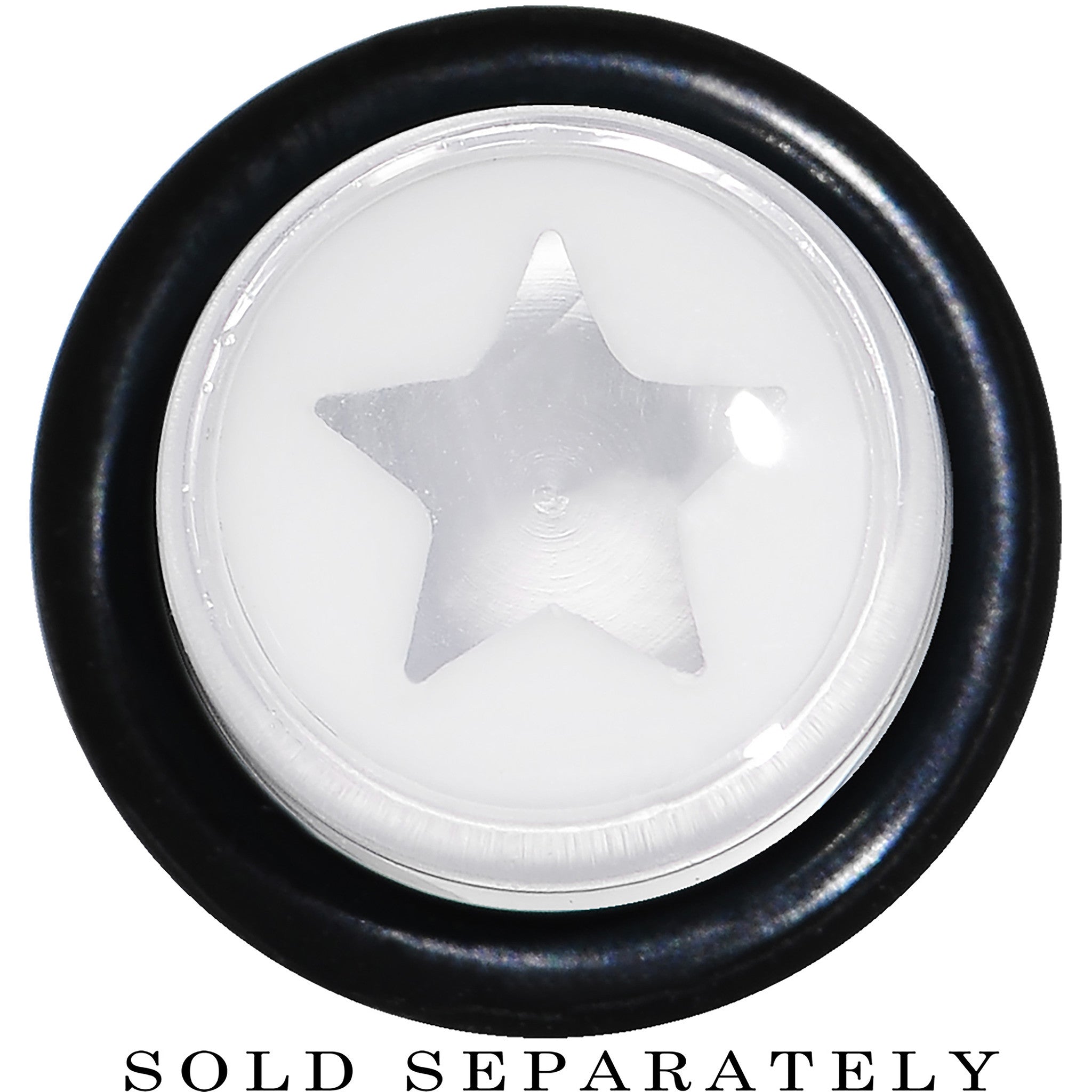 00G Clear White Acrylic Wish on a Star Taper