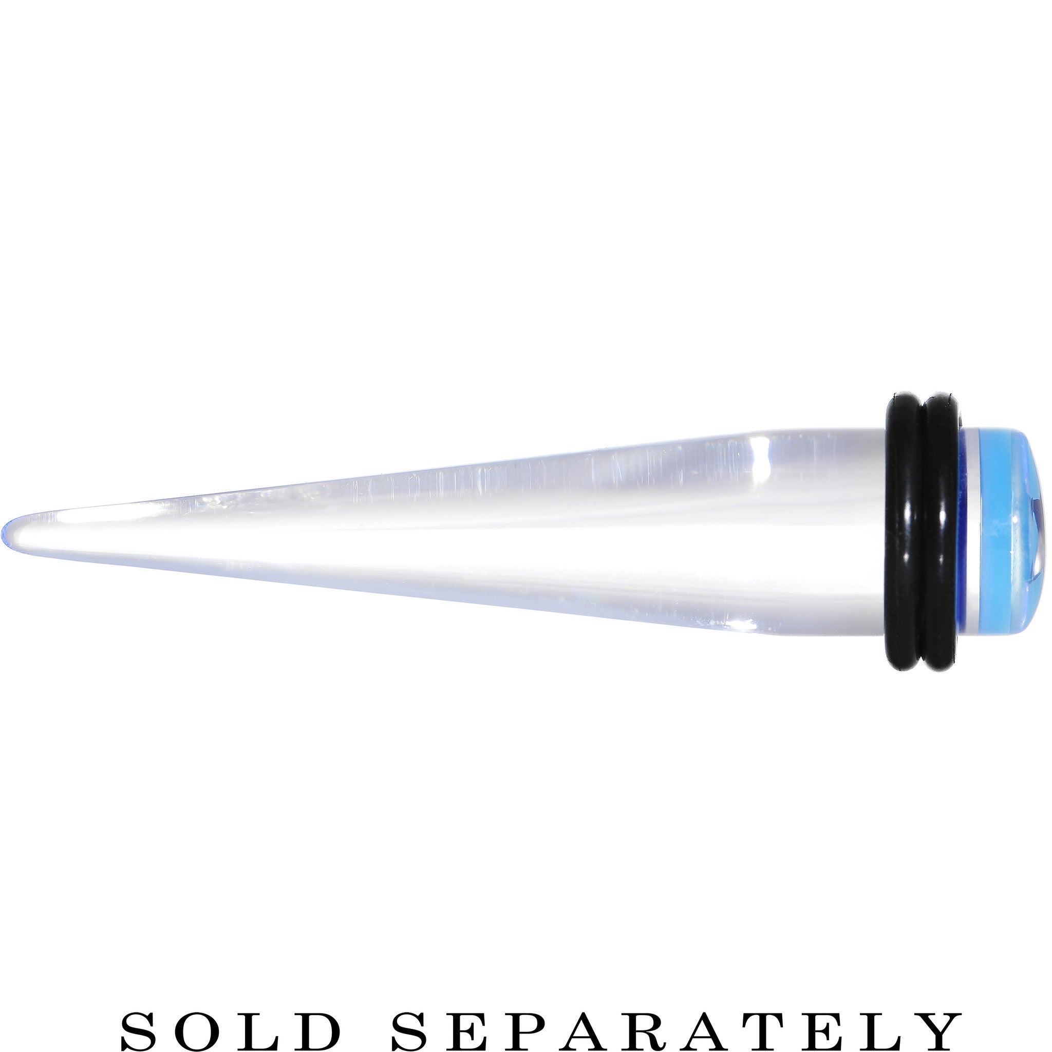 00G Clear Light Blue Acrylic Wish on a Star Taper