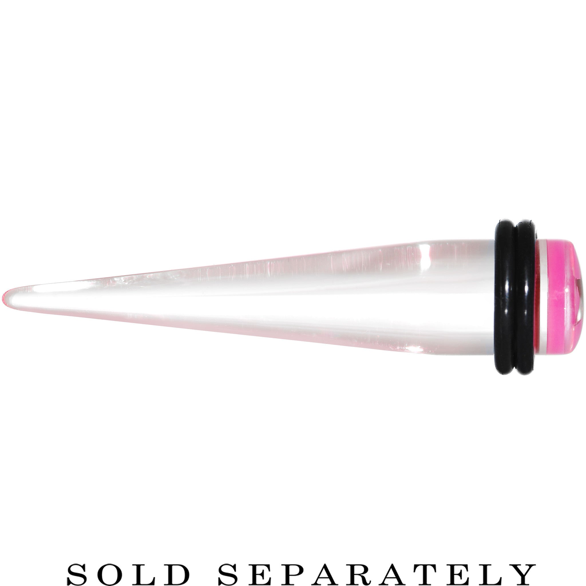 00G Clear Pink Acrylic Wish on a Star Taper