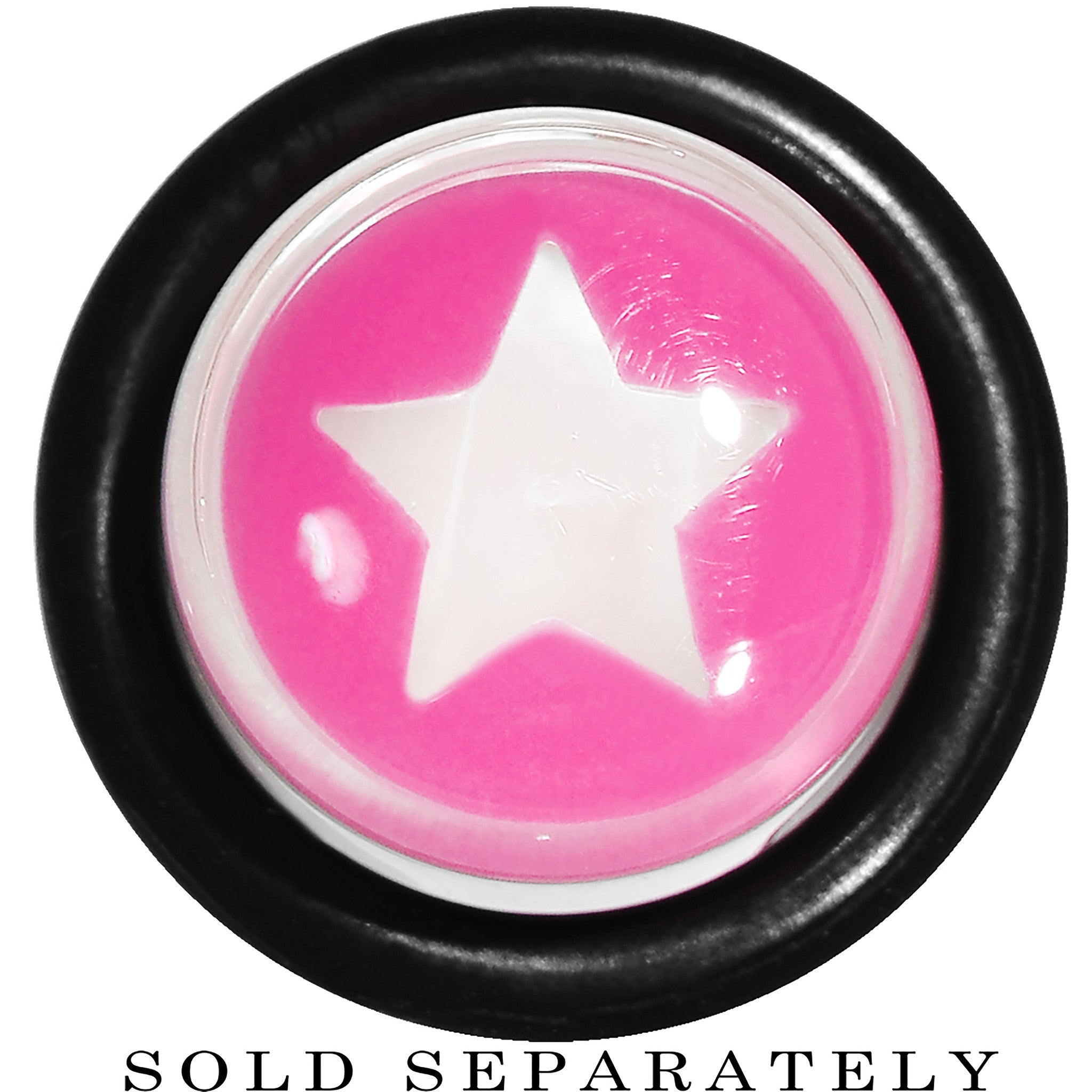 00G Clear Pink Acrylic Wish on a Star Taper