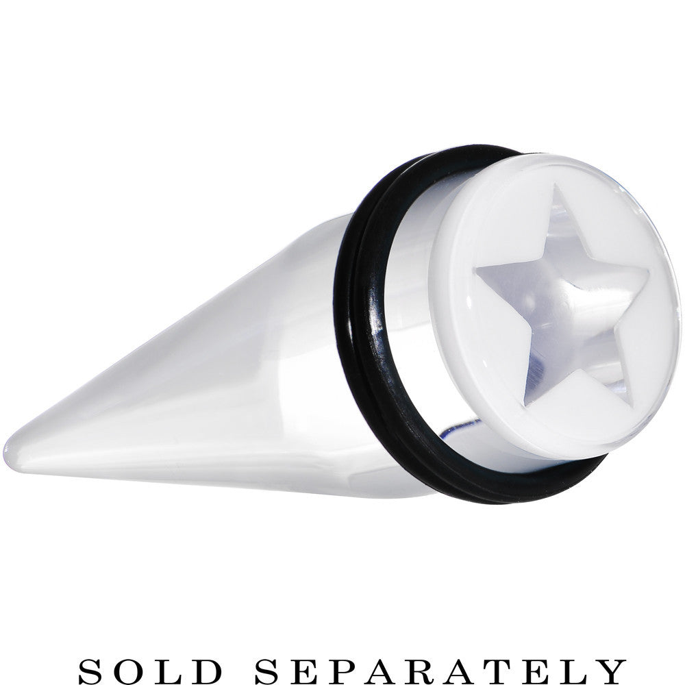 5/8 Clear White Acrylic Wish on a Star Taper