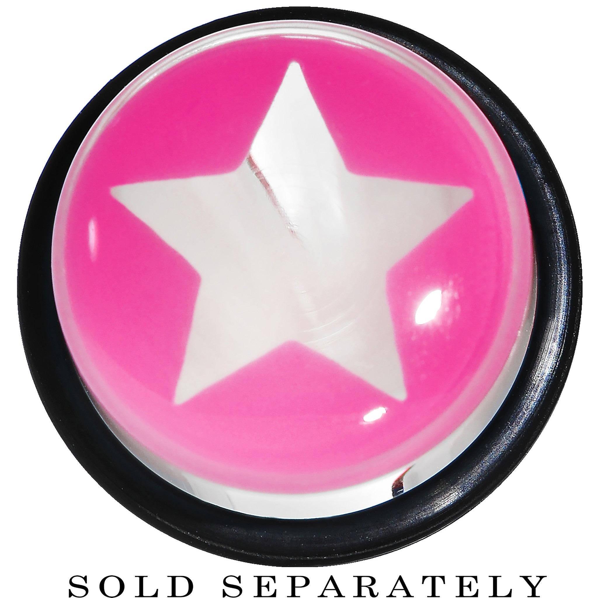 5/8 Clear Pink Acrylic Wish on a Star Taper