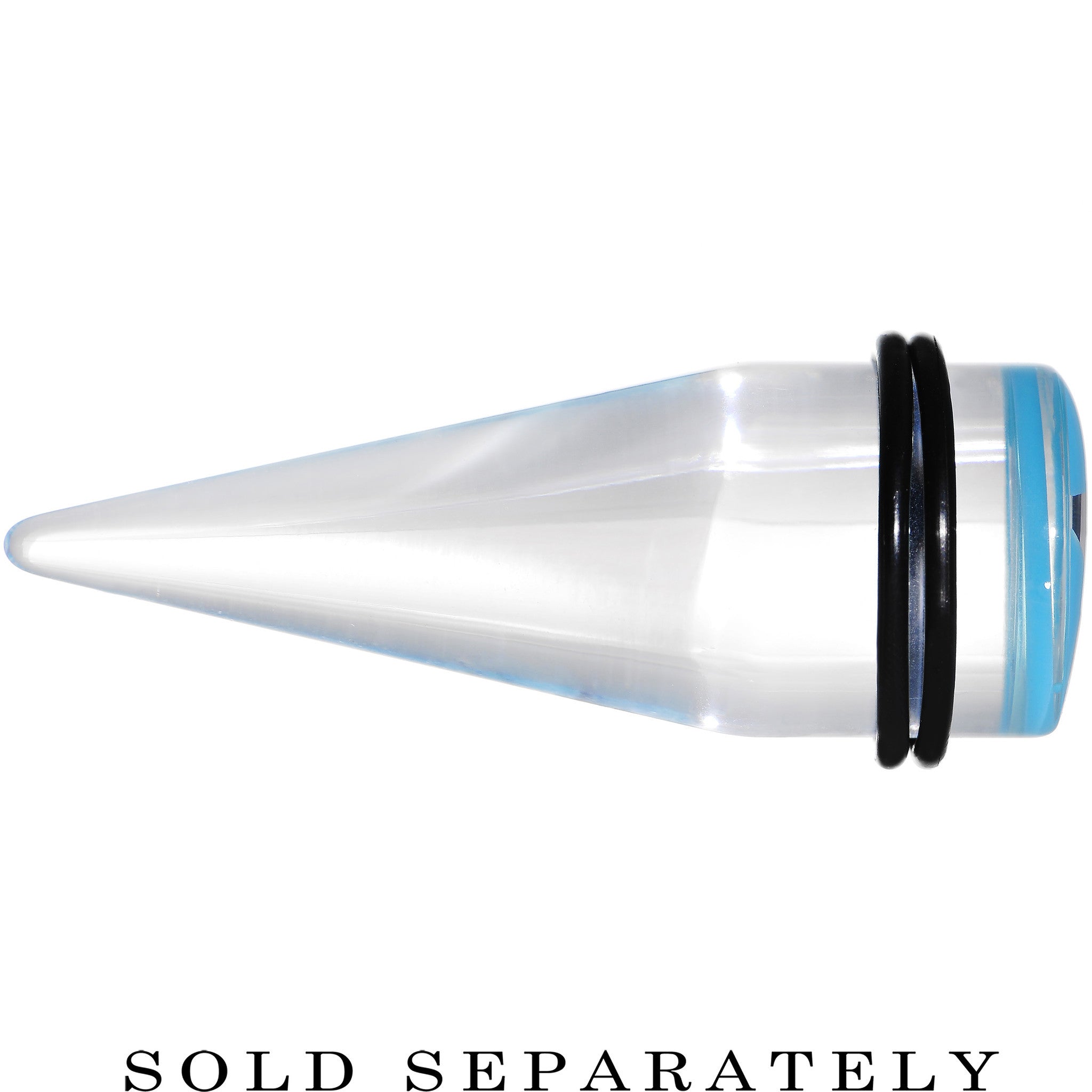 18mm Clear Light Blue Acrylic Wish on a Star Taper