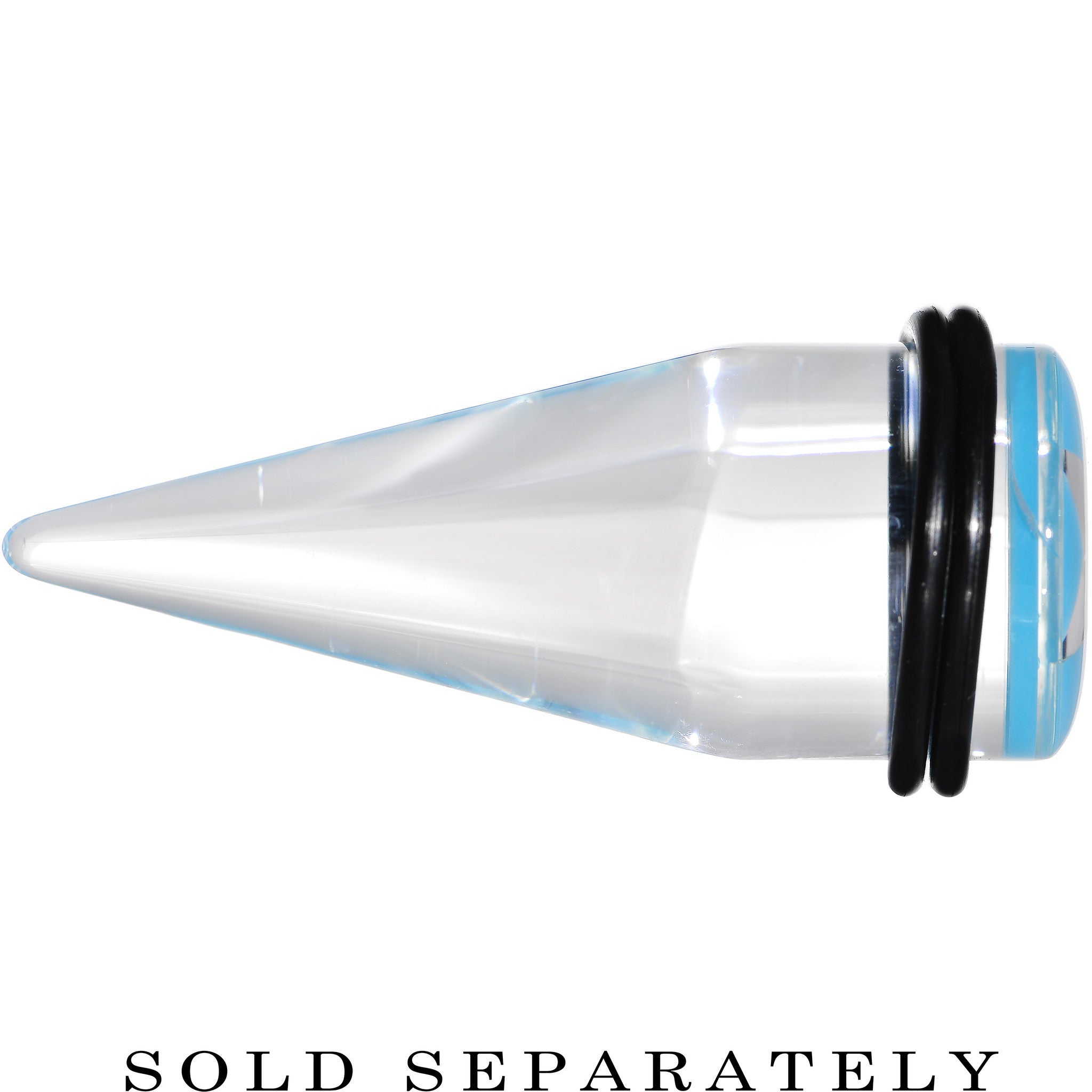 20mm Clear Light Blue Acrylic Wish on a Star Taper