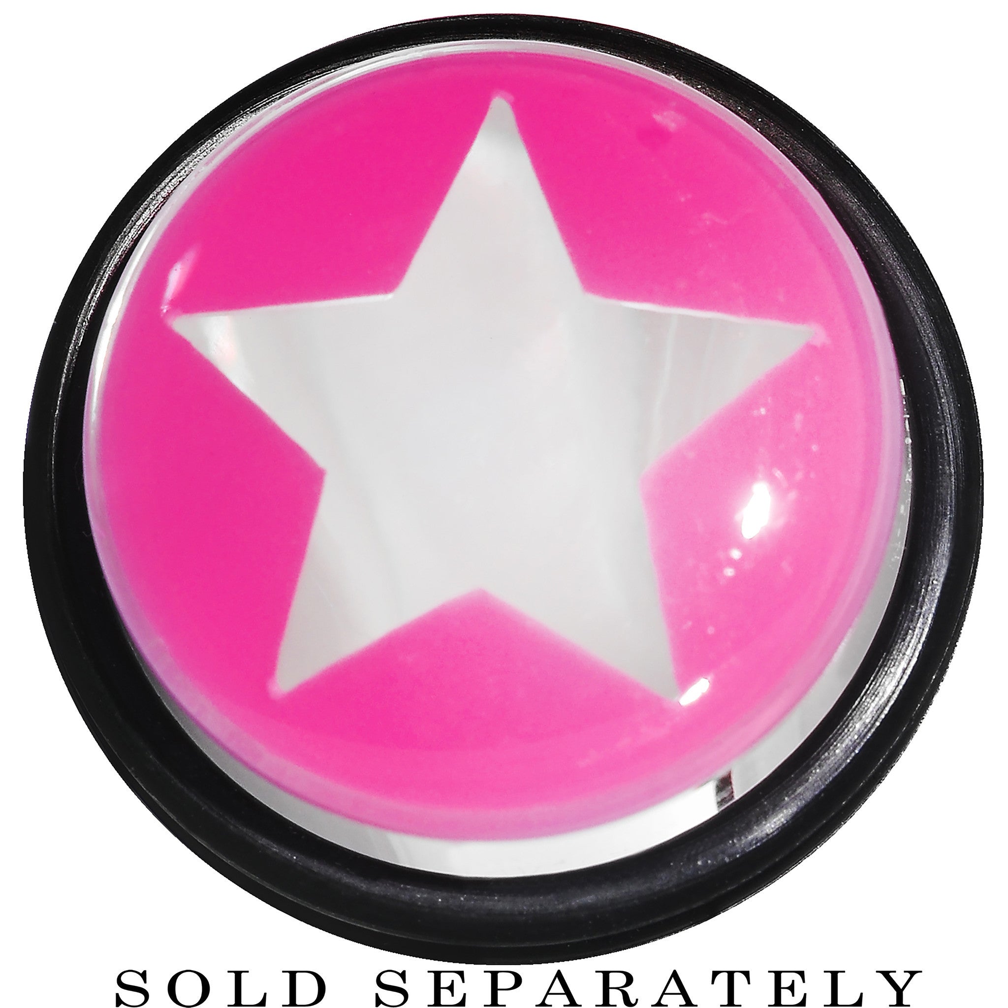 20mm Clear Pink Acrylic Wish on a Star Taper