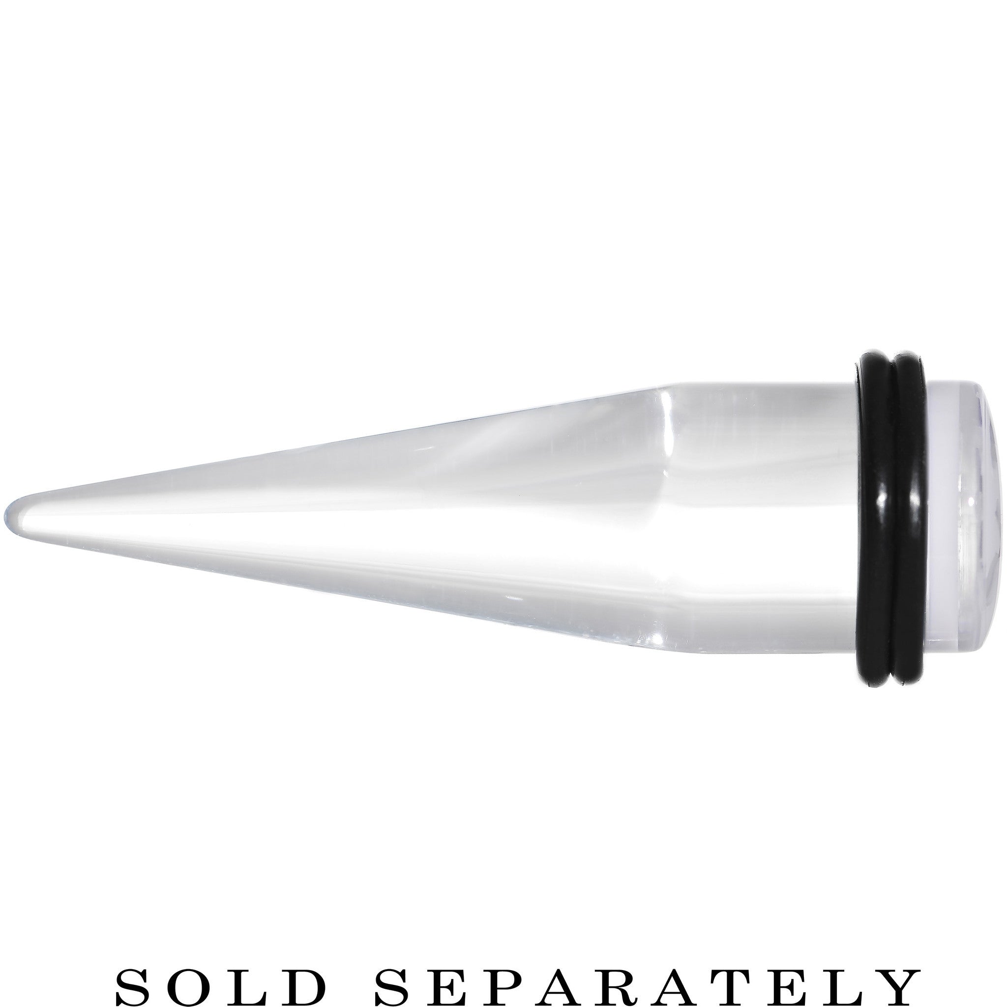 9/16 Clear White Acrylic Set Sail Nautical Anchor Taper