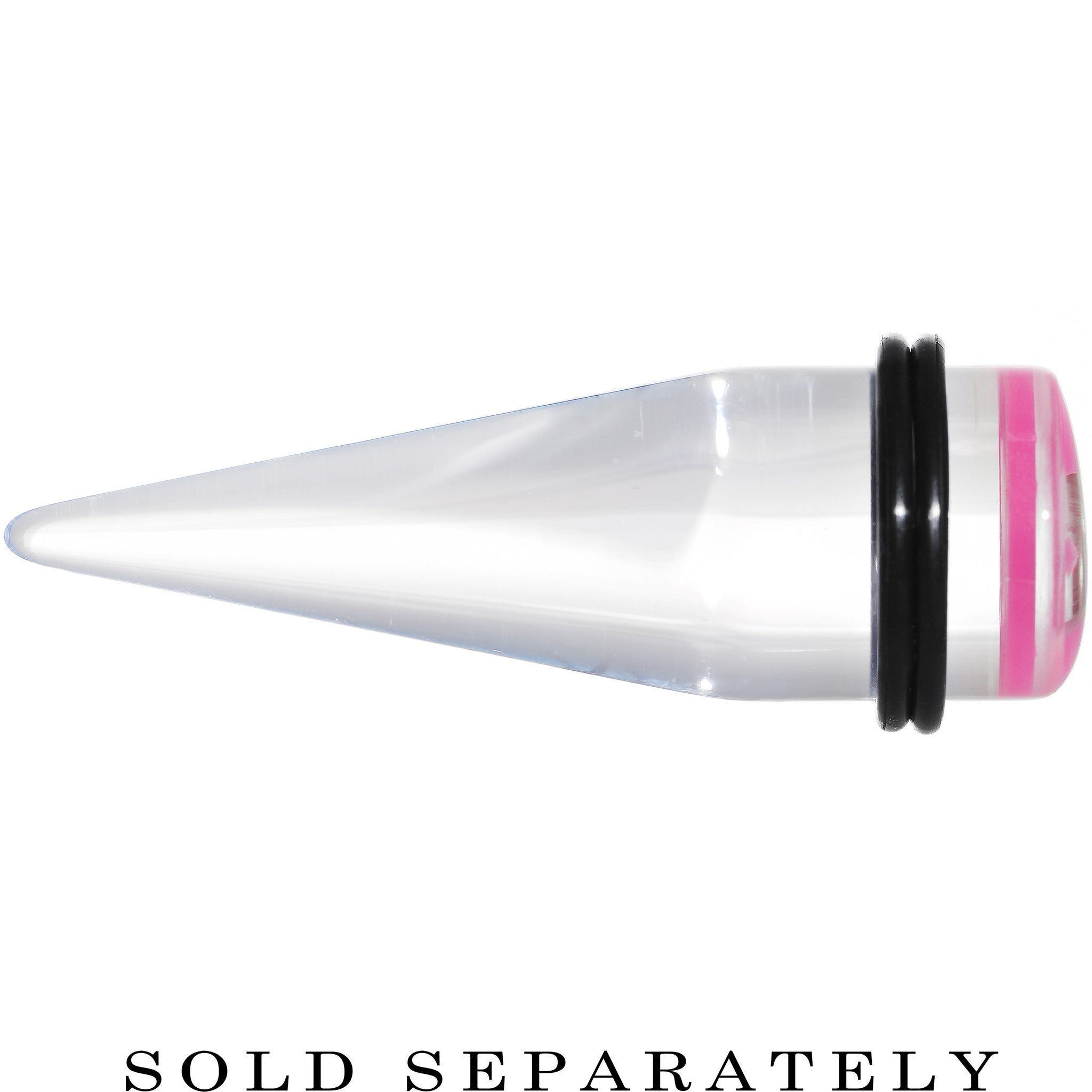 5/8 Clear Pink Acrylic Set Sail Nautical Anchor Taper