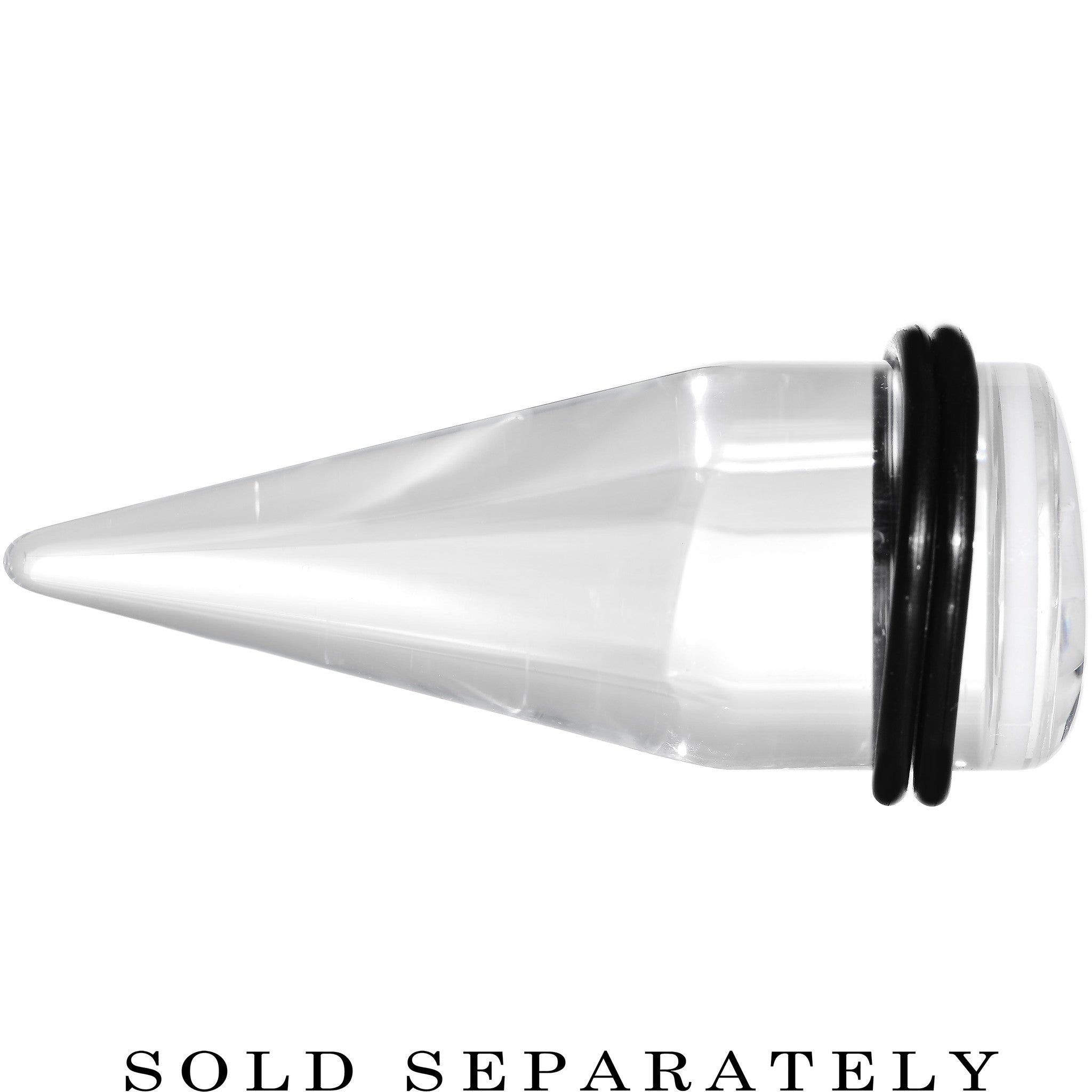 20mm Clear White Acrylic Set Sail Nautical Anchor Taper