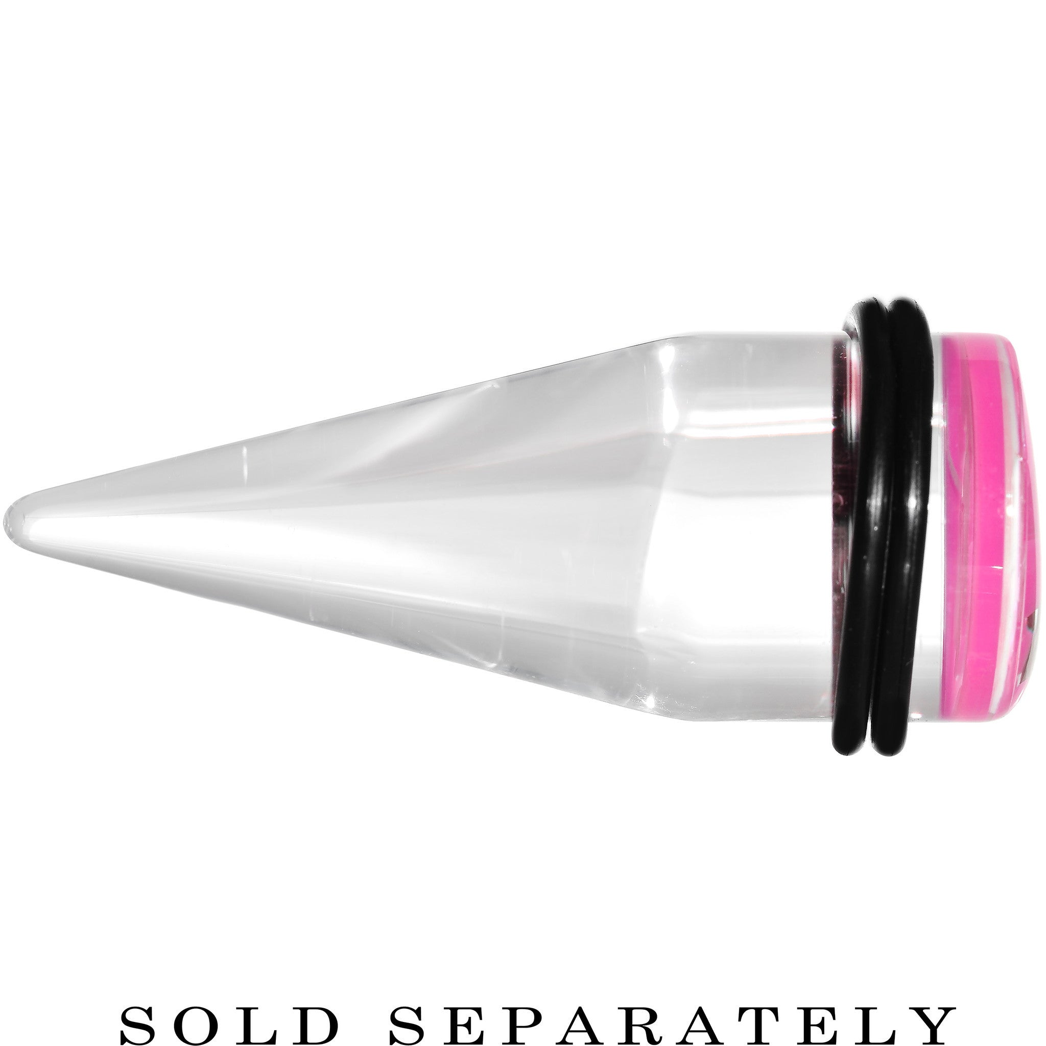 20mm Clear Pink Acrylic Set Sail Nautical Anchor Taper