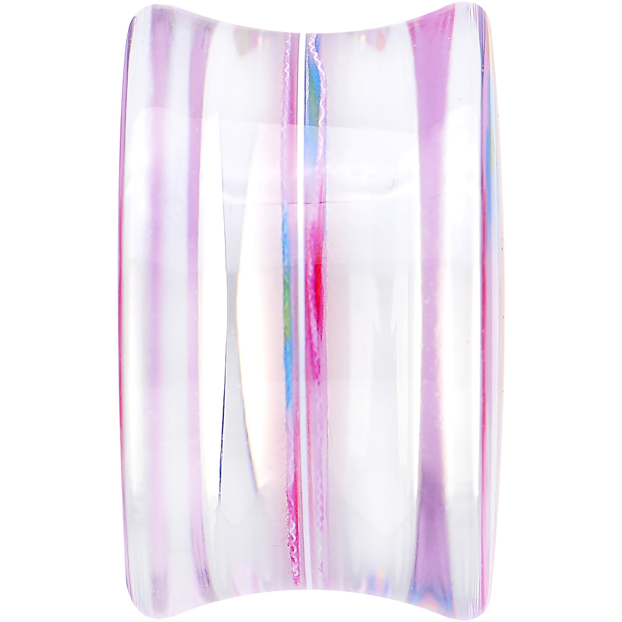 22mm Acrylic Pink Multicolored Flower Power Saddle Plug