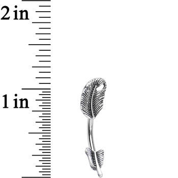 Freely Floating Feather Belly Ring