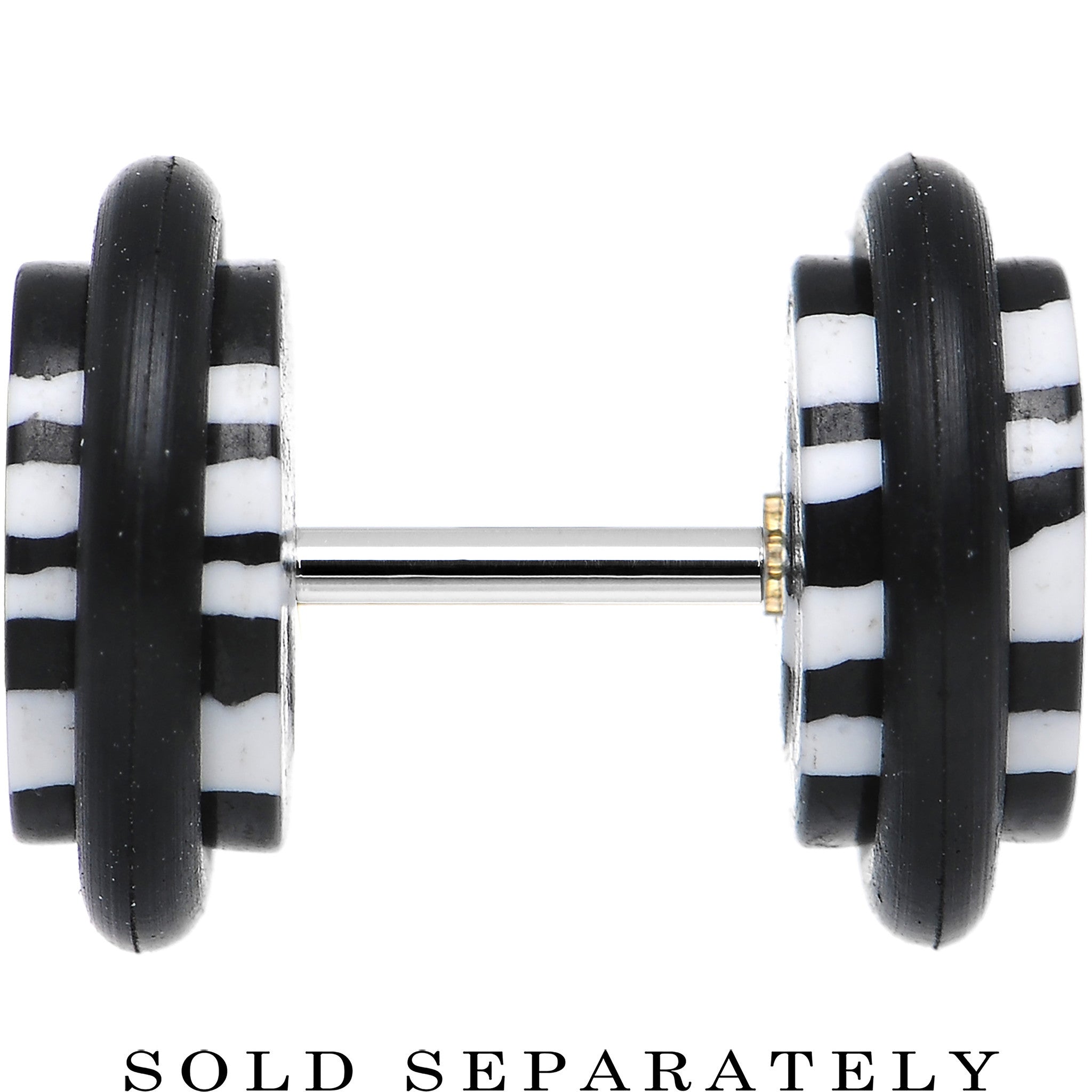 White Black Stone Animal Stripe Cheater Plug