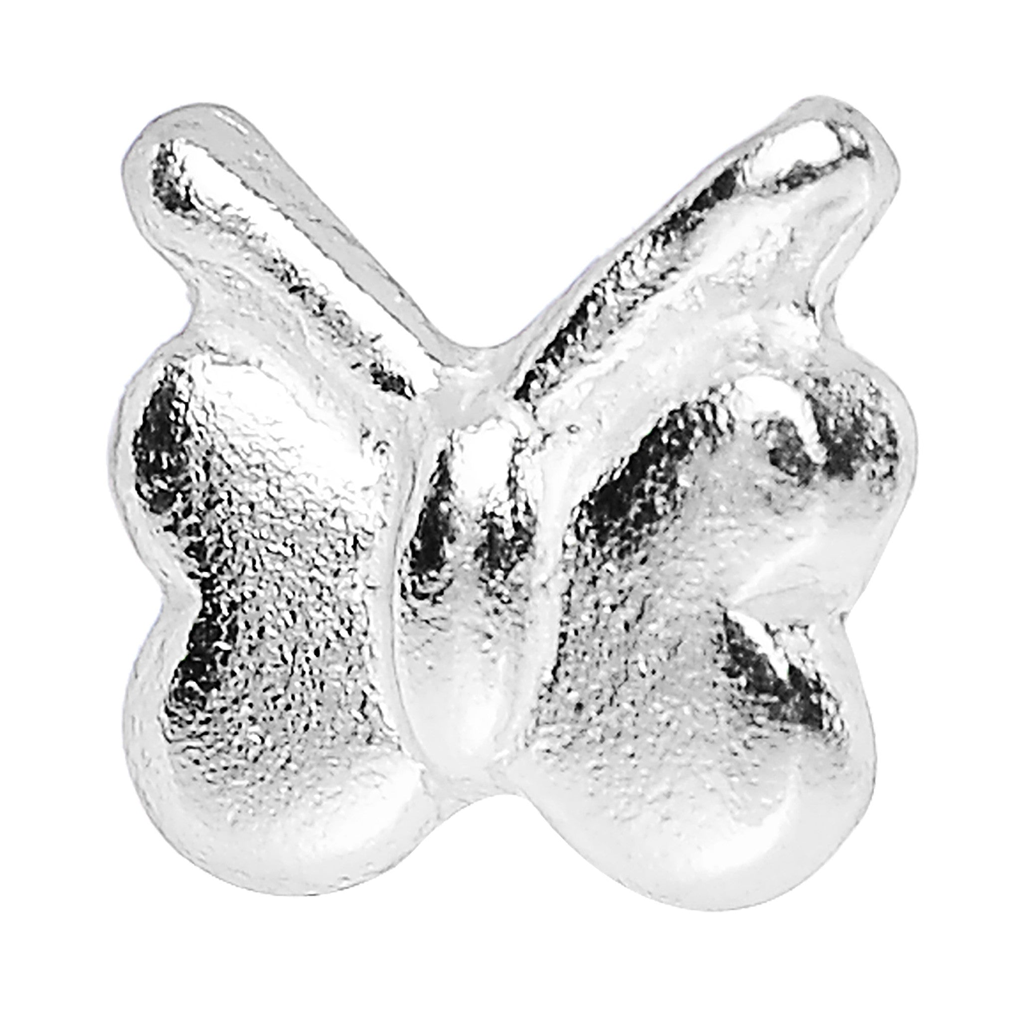 22G 925 Sterling Silver Perky Butterfly Nose Bone