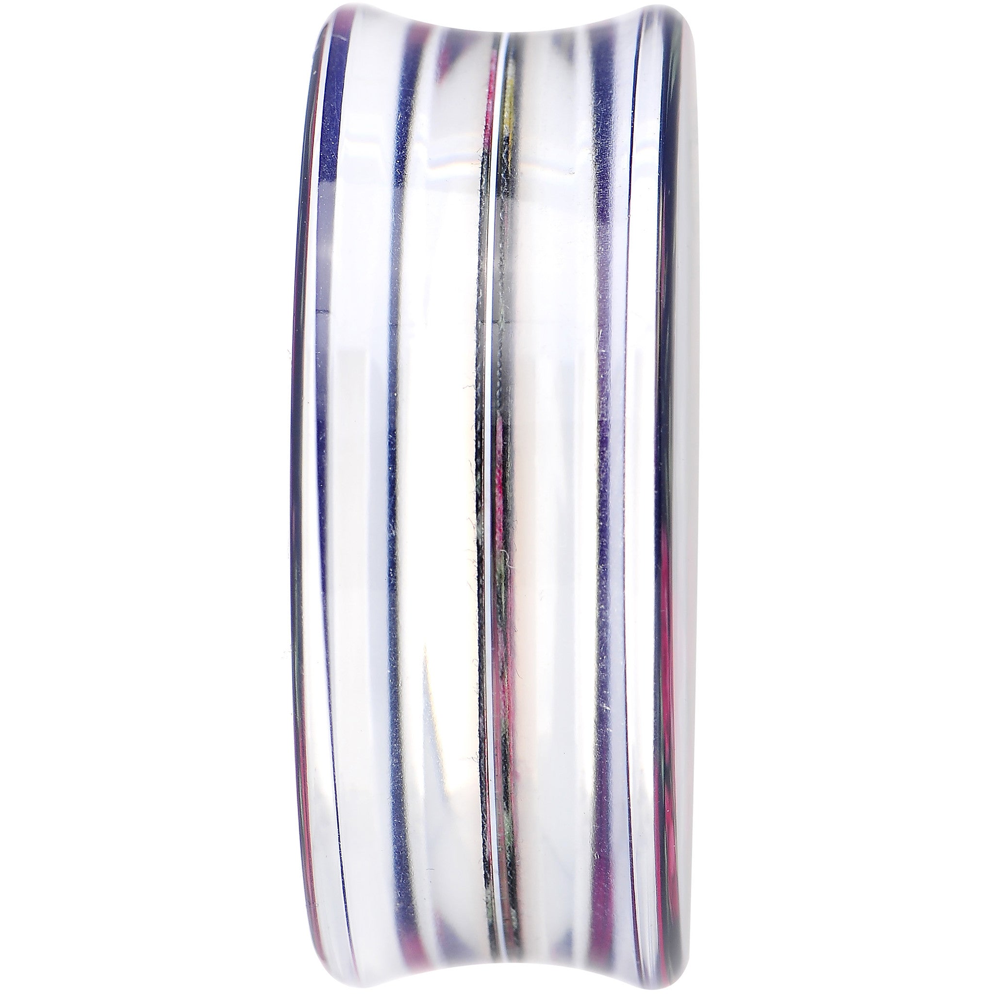 36mm Acrylic Black Multicolored Old Fashioned Flowers Saddle Plug