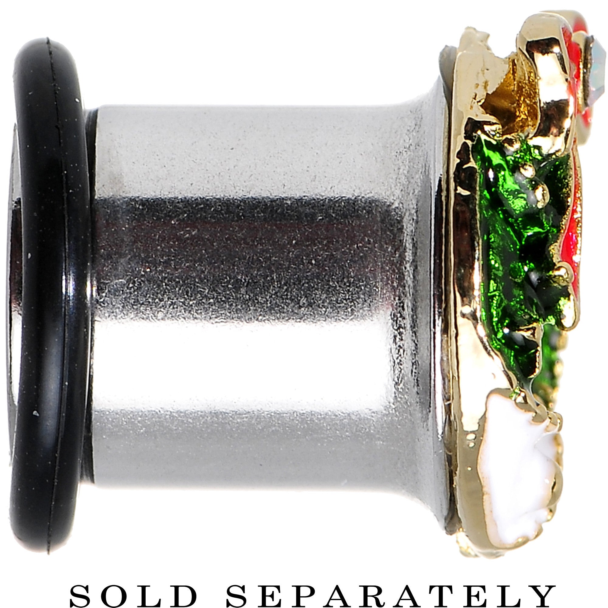 00G Festive Wreath Christmas Single Flare Plug