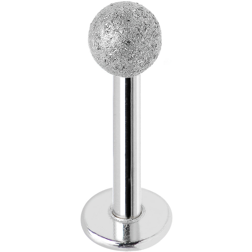 16G 5/16 Silver Sandblasted Steel Monroe Labret 3mm Ball
