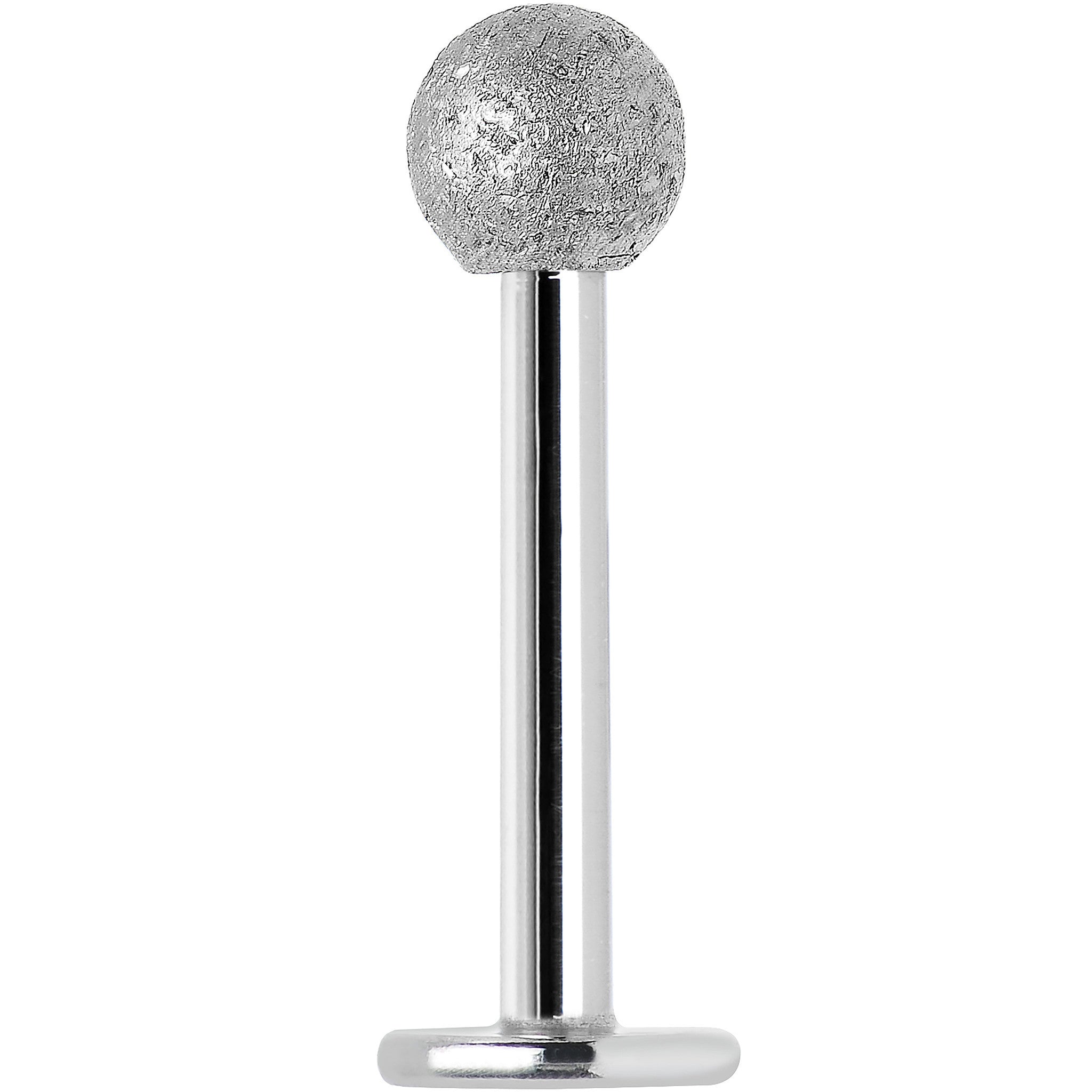 16G 5/16 Silver Sandblasted Steel Monroe Labret 3mm Ball