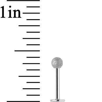 16G 5/16 Silver Sandblasted Steel Monroe Labret 3mm Ball