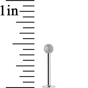 16G 3/8 Silver Sandblasted Steel Monroe Labret 3mm Ball