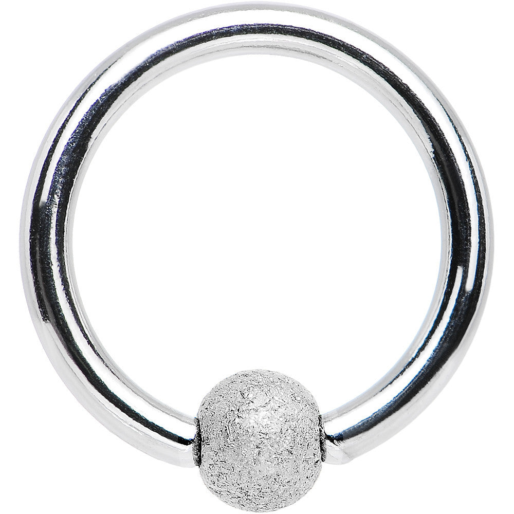 16G 5/16 Sandblasted Ball BCR Captive Ring