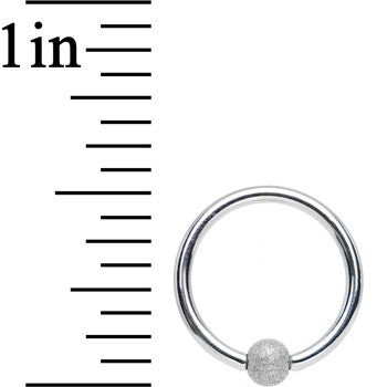 16G 3/8 Sandblasted Ball BCR Captive Ring