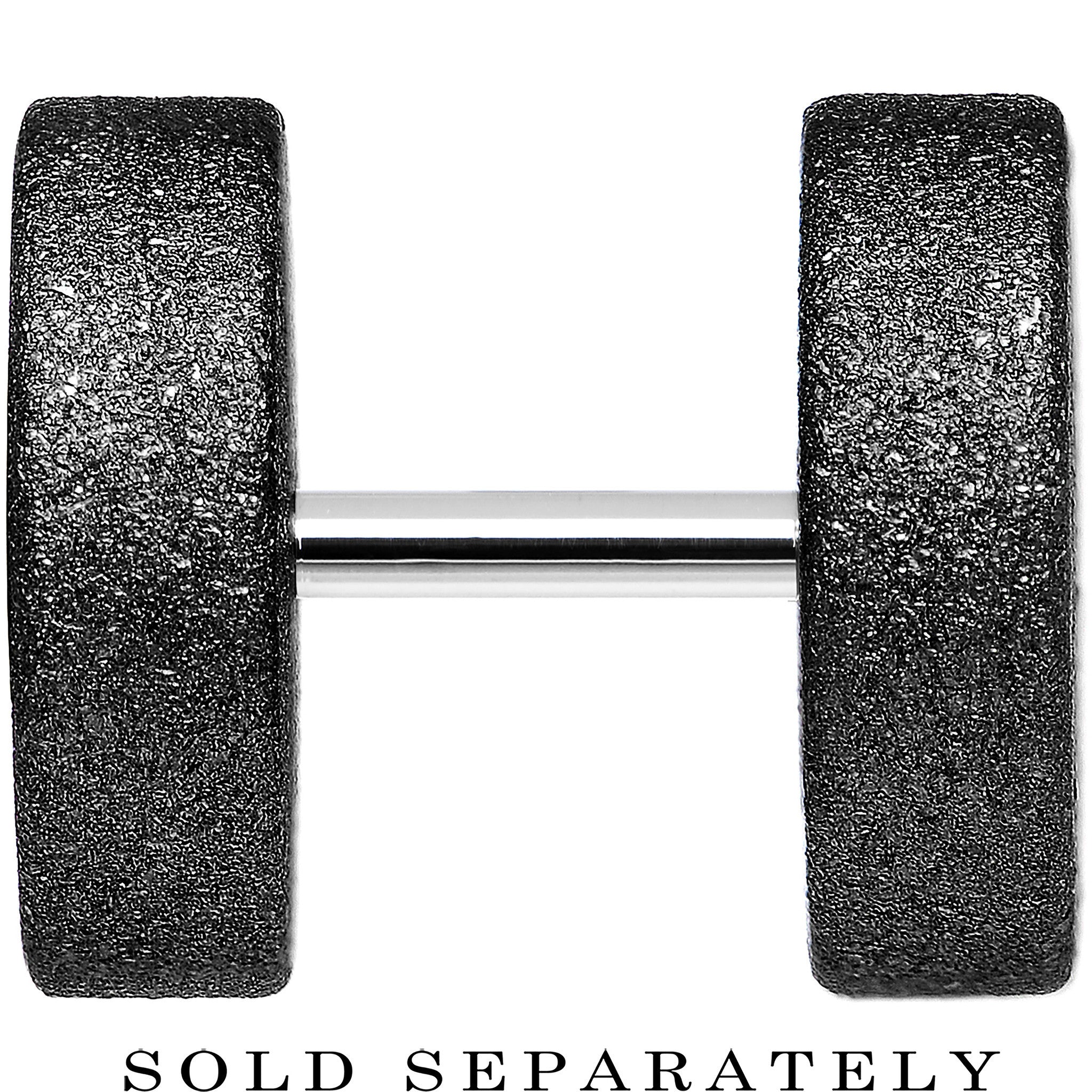 16G 3/16 Black Sandblasted Steel Cheater Plug